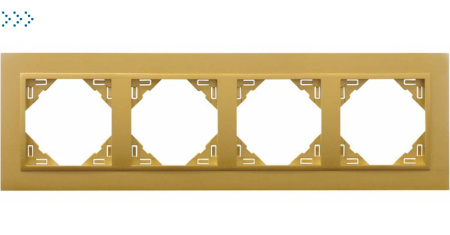 4-х местная рамка, золото/золото (90940 TUU)